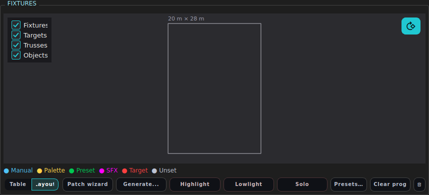 The 2D stage layout